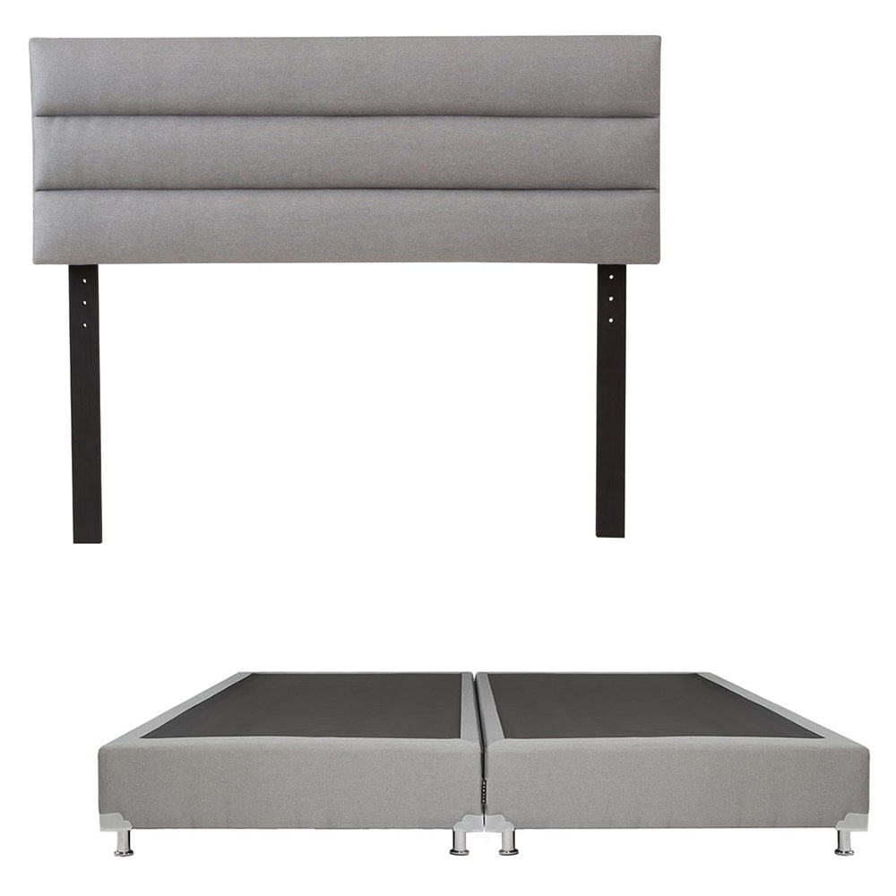 Cabecera Dicasa Logan Color Gris+box Dicasa Color Gris King Size $9,449