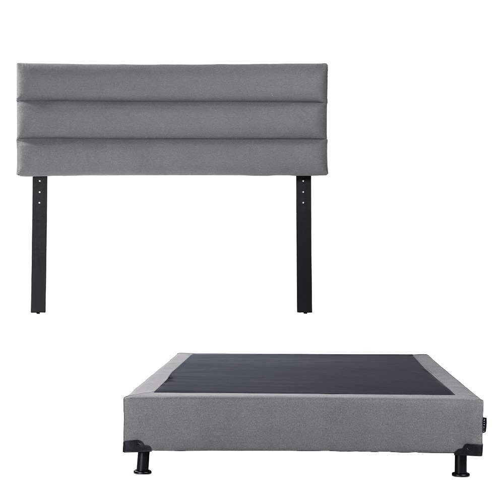 Cabecera Dicasa Logan Color Gris+box Dicasa Color Gris Queen Size $6,299