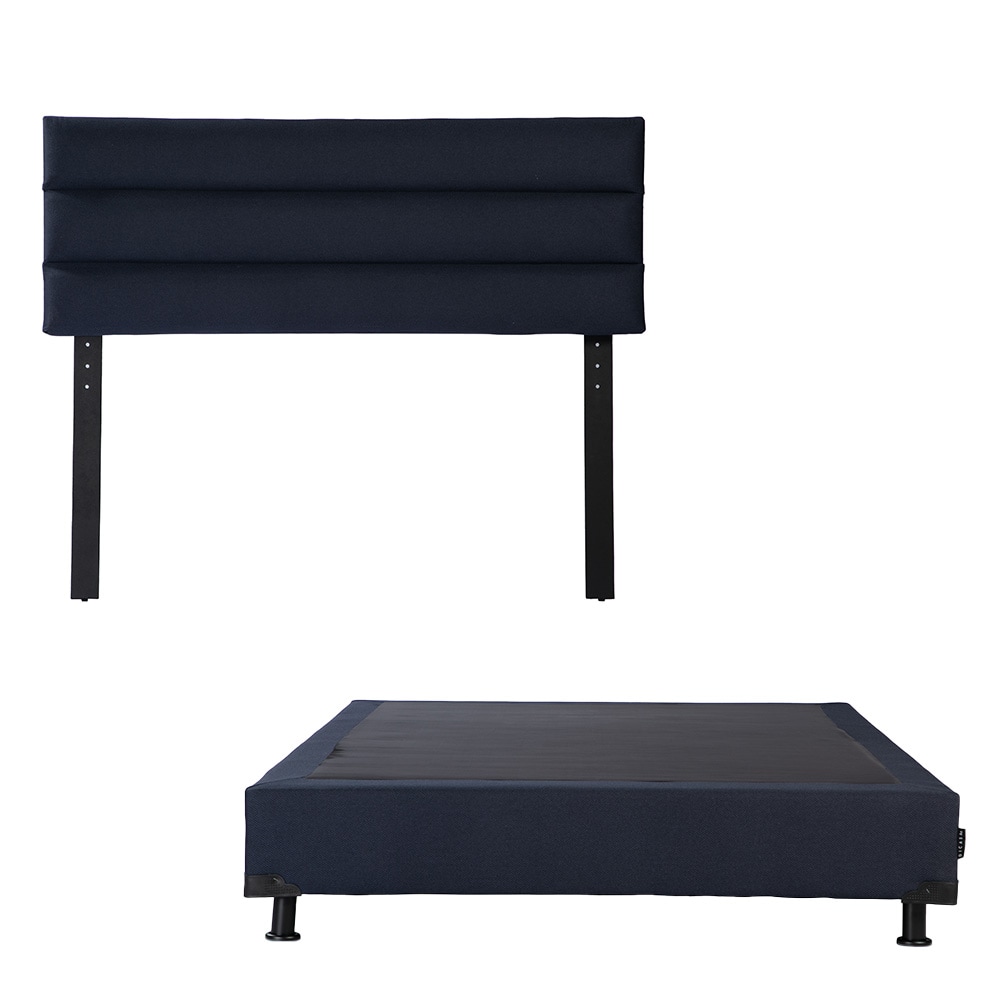 Cabecera Dicasa Logan Color Azul+box Dicasa Color Azul Queen Size $6,149