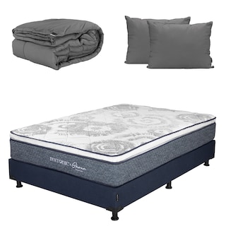 Foto 1 | Colchón Restonic Ghana + Box Dicasa Individual + Almohada 2pack + Edredon Homy