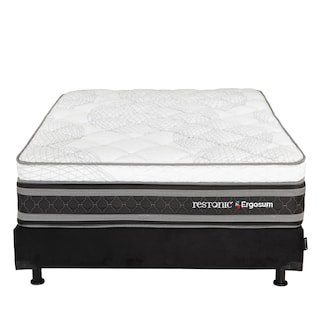 Foto 2 | Colchón Restonic Ergosum + Box Dicasa Queen Size + Almohada Royal Twin