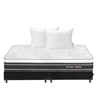 Foto 1 | Colchón Restonic Ergosum + Box Dicasa King Size + Almohada Royal Twin