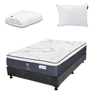 Foto 1 | Colchón Spring Air Dover + Box Dicasa Matrimonial + Almohada One + Protector Cloud