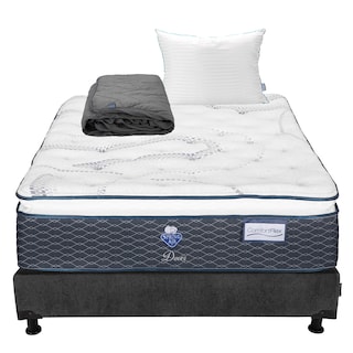 Foto 1 | Colchon Spring Air Dover + Box Dicasa Matrimonial + Almohada Royal + Protector Lux
