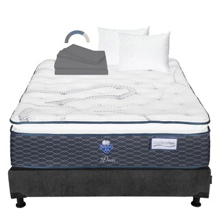 Foto 1 | Colchon Spring Air Dover + Box Dicasa Matrimonial + Almohada Oso 2 + Sabanas Basic