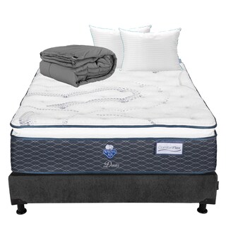 Foto 1 | Colchon Spring Air Dover + Box Dicasa Matrimonial + Almohada Royal Twin + Edredon Homy