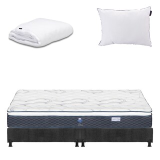 Foto 1 | Colchón Spring Air Dover + Box Dicasa King Size + Almohada One + Protector Cloud
