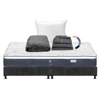 Foto 1 | Colchon Spring Air Dover + Box Dicasa King Size + Almohada Royal + Protector Lux + Sabanas Royal