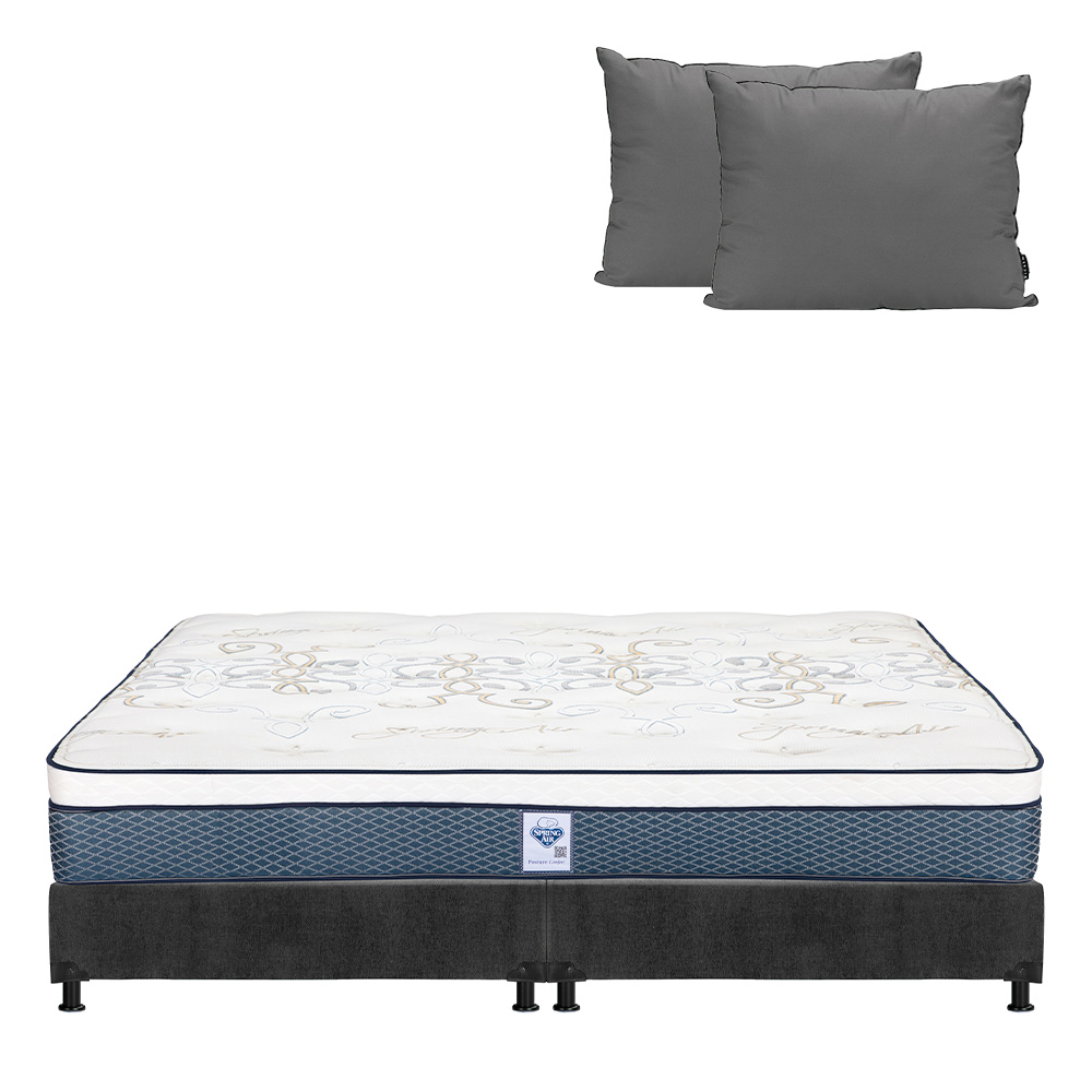Foto 1 | Colchon Spring Air Cantabria + Box Dicasa King Size + Almohada 2pack