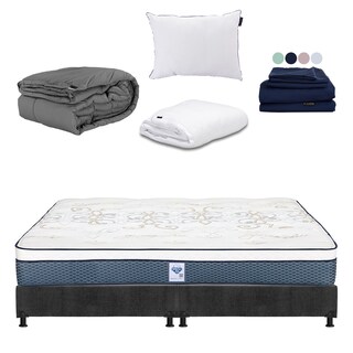 Foto 1 | Colchon Spring Air Cantabria + Box Dicasa King Size + Almohada One + Protector Cloud + Sabanas Softy + Edredon Homy