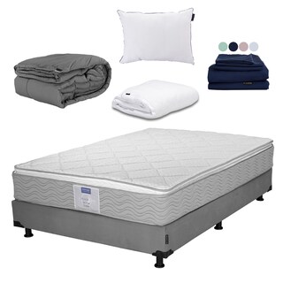 Foto 1 | Colchón Dicasa Cupra Matrimonial+box Dicasa Color Gris+almohada One+protector Cloud+sábanas Softy+edredón Homy