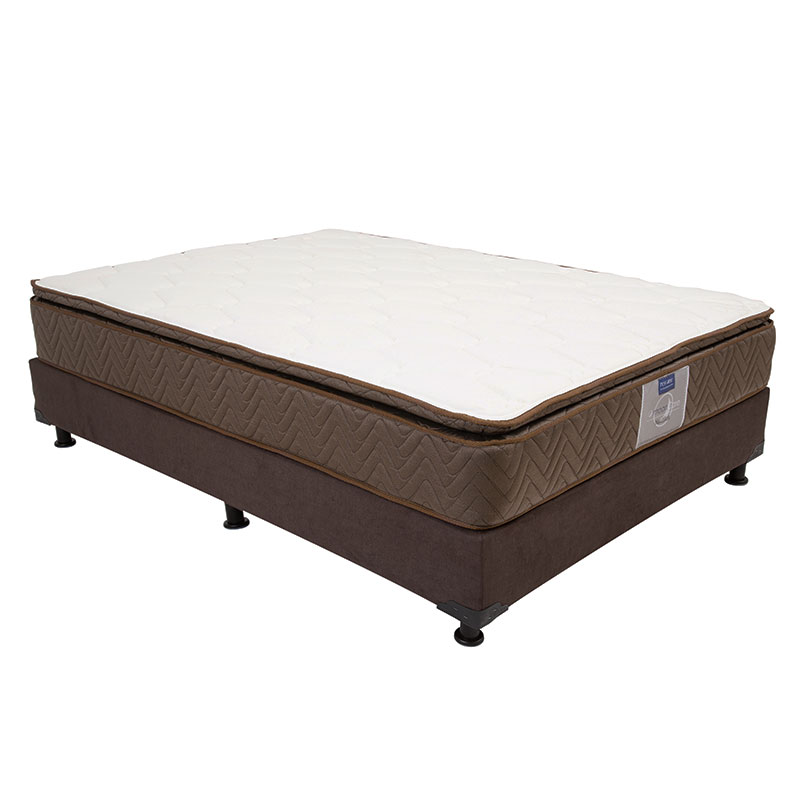 Foto 2 | Colchón Restonic Nautilus Queen Size+box Dicasa Color Chocolate+almohada Oso