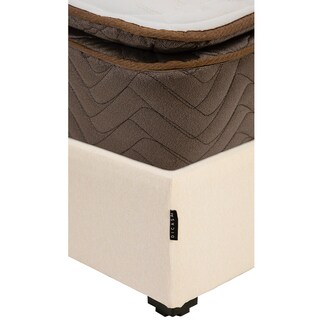 Foto 3 | Colchón Restonic Nautilus Matrimonial + Base Cama Dicasa Matrimonial Color Beige Claro