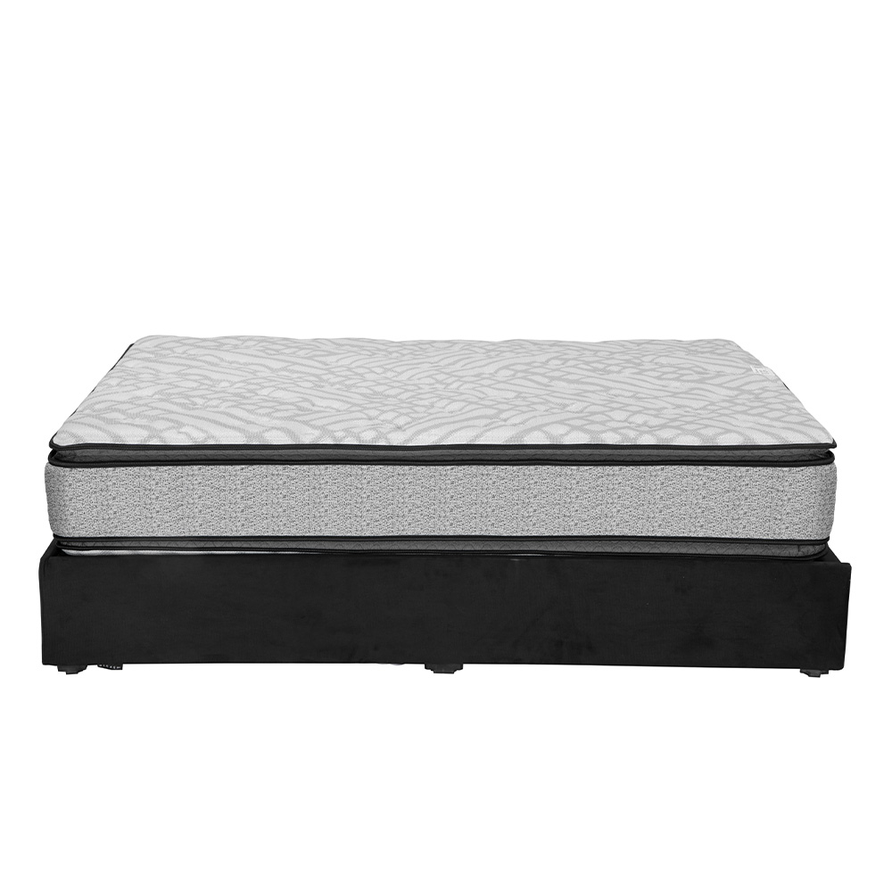 Colchón Restonic Hoff King Size + Base Cama Dicasa King Size Color Negro