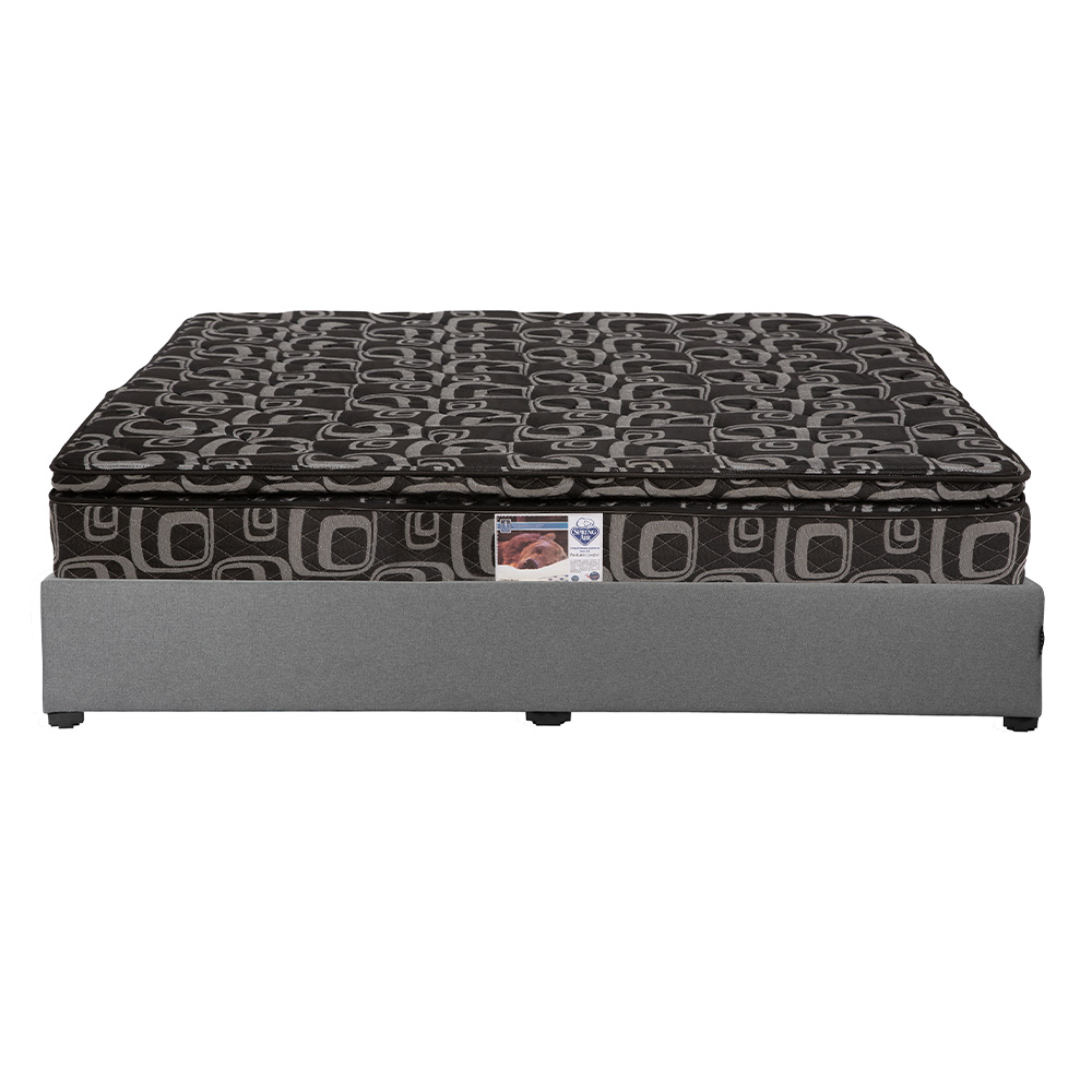 Colchón Spring Air Morgan King Size + Base Cama Dicasa King Size Color Gris
