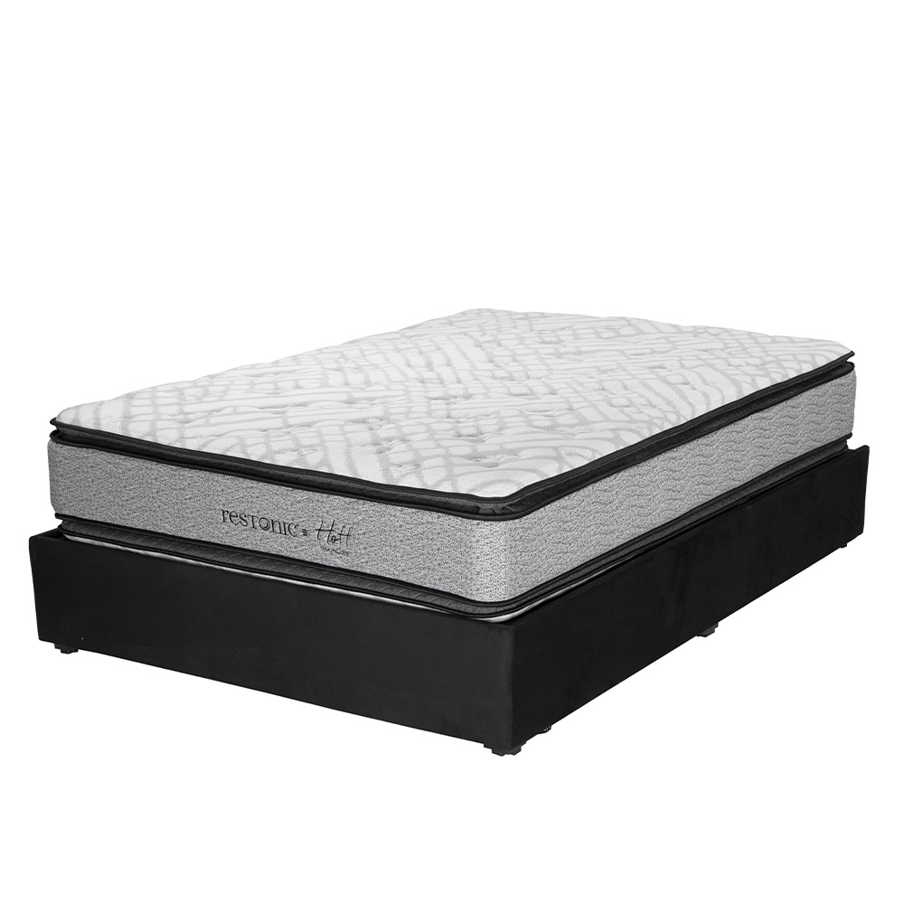 Foto 2 | Colchón Restonic Hoff Queen Size + Base Cama Dicasa Queen Size Color Negro