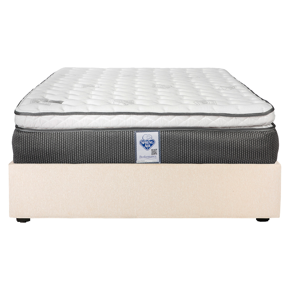 Foto 1 | Colchón Spring Air Phantom Matrimonial + Base Cama Dicasa Matrimonial Color Beige Claro
