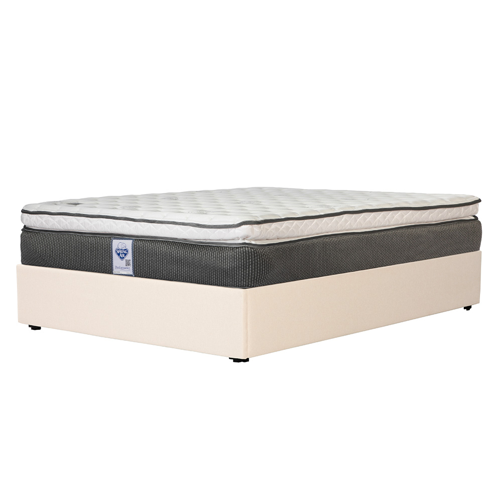 Foto 2 | Colchón Spring Air Phantom Matrimonial + Base Cama Dicasa Matrimonial Color Beige Claro