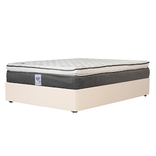 Foto 2 | Colchón Spring Air Phantom Matrimonial + Base Cama Dicasa Matrimonial Color Beige Claro