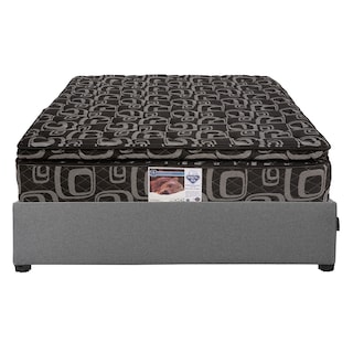 Foto 1 | Colchón Spring Air Morgan Queen Size + Base Cama Dicasa Queen Size Color Gris