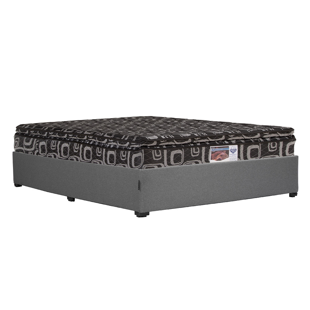 Foto 2 | Colchón Spring Air Morgan Queen Size + Base Cama Dicasa Queen Size Color Gris