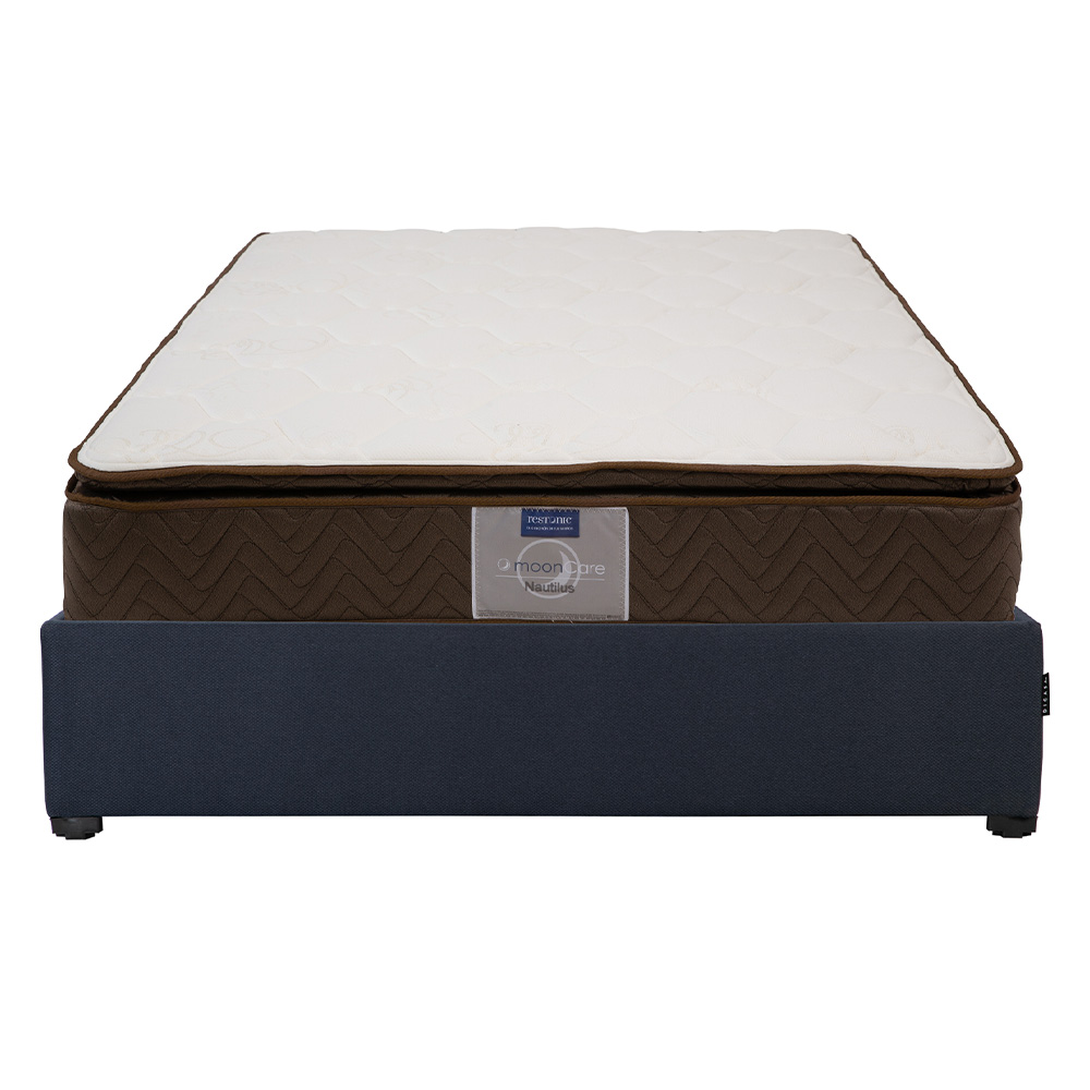 Foto 1 | Colchón Restonic Nautilus Queen Size + Base Cama Dicasa Queen Size Color Azul