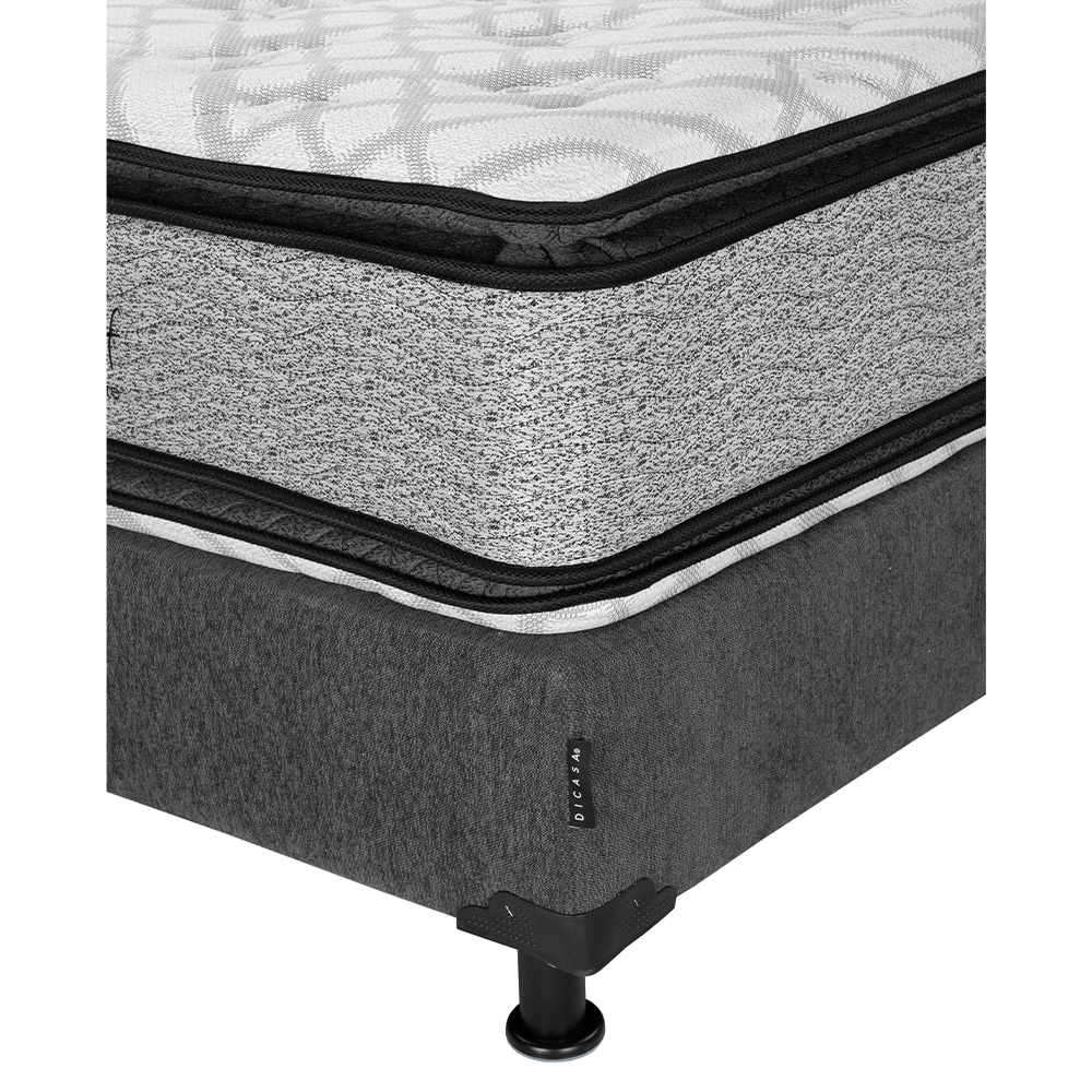 Foto 3 | Colchón Restonic Hoff Queen Size + Box Dicasa Color Gris+almohada One+protector De Colchón Cloud