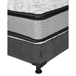 Foto 3 | Colchón Restonic Hoff Queen Size + Box Dicasa Queen Size Color Gris