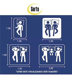 Foto 2 | Juego de Colchón y Box Serta Matrimonial