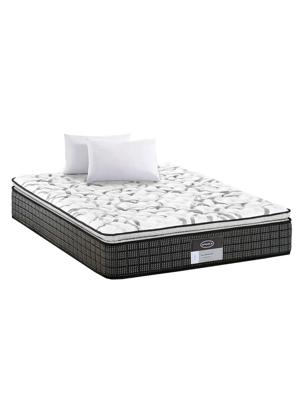 Foto 1 | Colchón Superstar Queen Size+Almohada Hpc Polo 2pack Std.