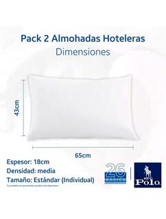 Foto 7 | Colchón Drimy Individual+Almohada Hpc Polo 2 Pack Std.