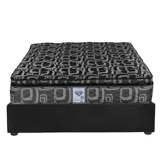 Foto 1 | Colchón Spring Air Dicasa Morgan Base Color Negro Queen Size + Base Cama