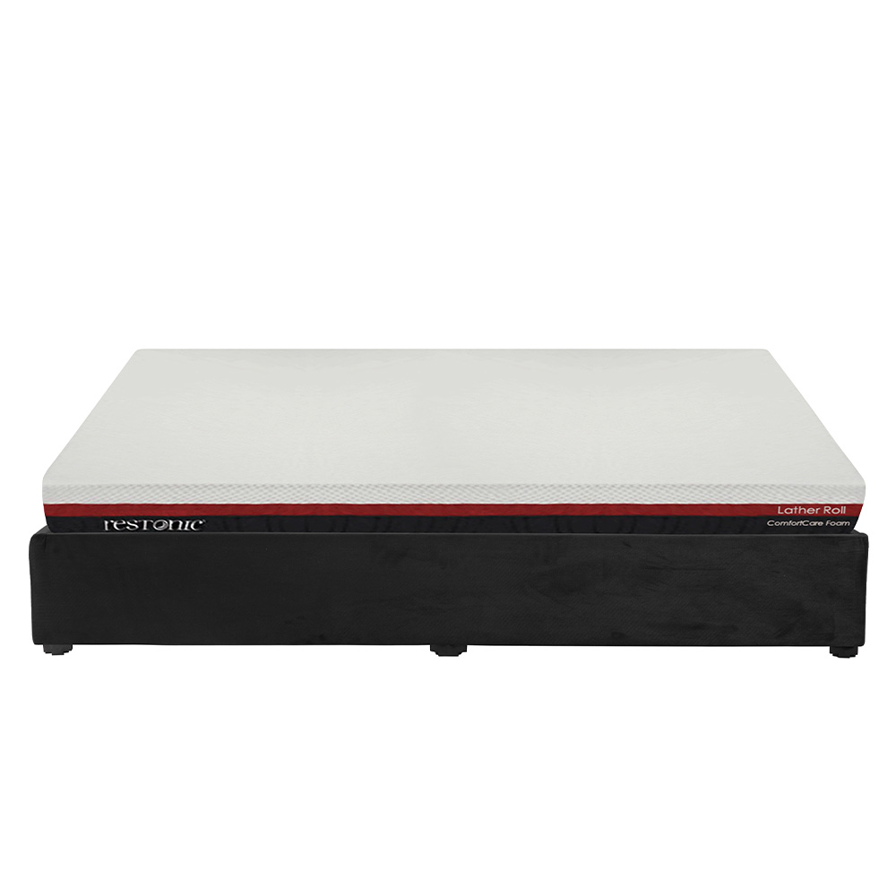 Foto 1 | Colchón Restonic Dicasa Roll Base Color Negro King Size  + Base Cama