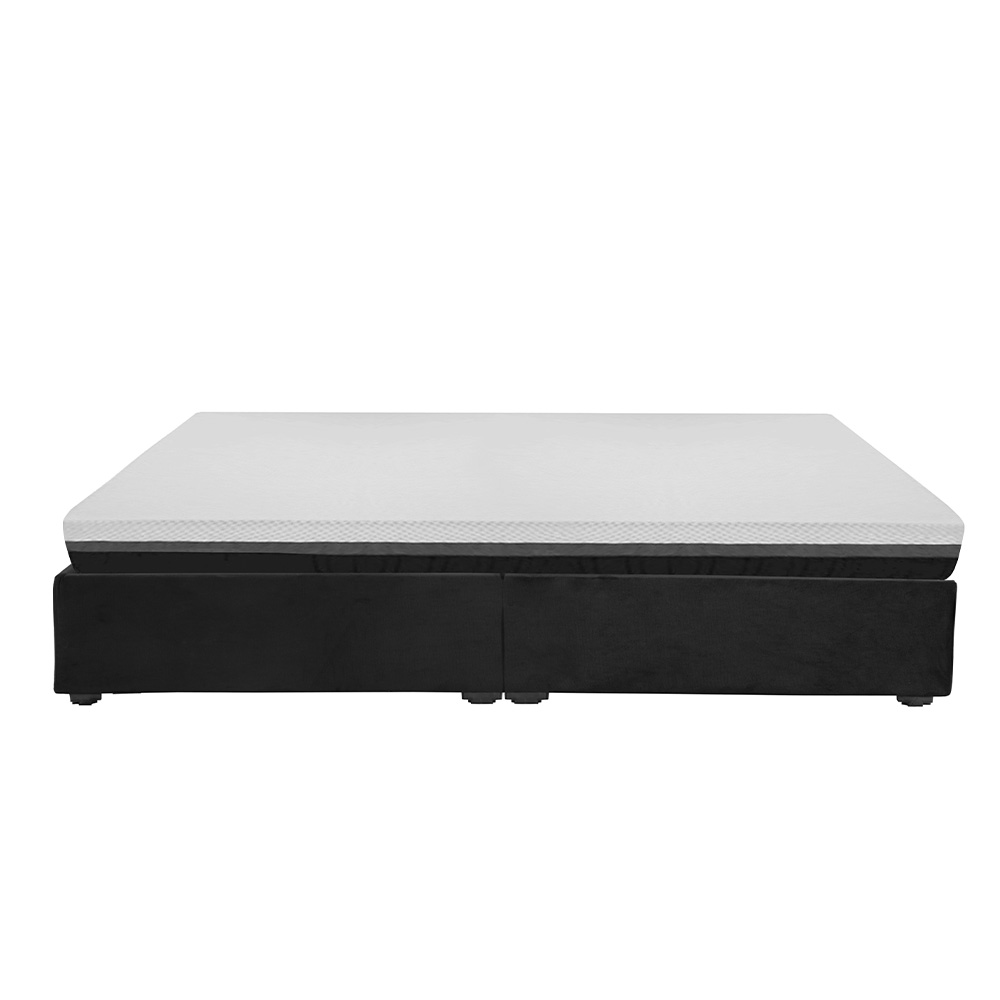 Foto 2 | Colchón Dicasa Inabox Base Color Negro King Size+base Cama+almohada 2pack+protector Cloud+sábanas Softy+edredon Homy
