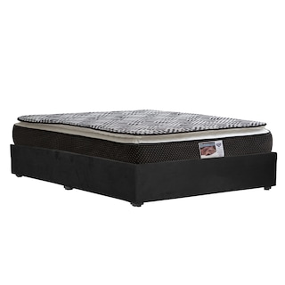 Foto 2 | Colchón Spring Air Dicasa Omega Base Color Negro Queen Size + Base Cama