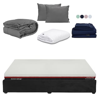 Foto 1 | Colchón Dicasa Roll Base Color Negro King Size+base Cama+almohada 2pack+protector Cloud+sábanas Softy+edredon Homy