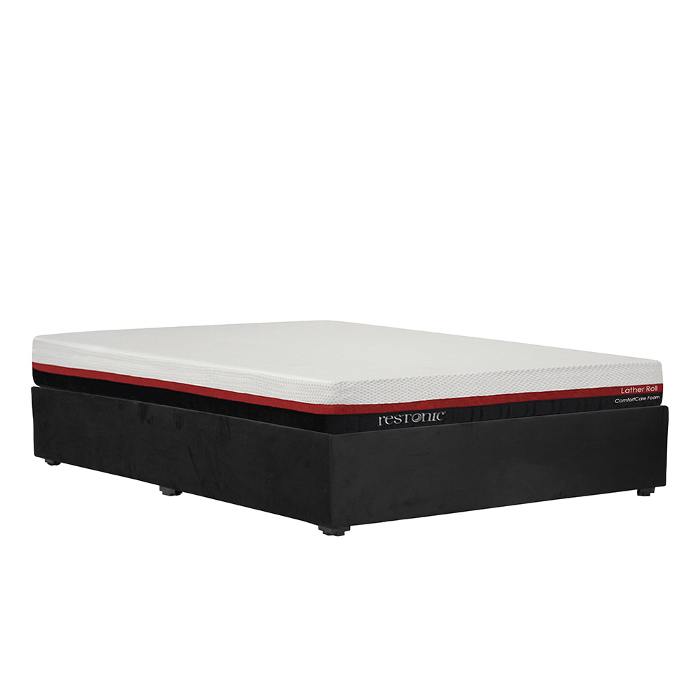 Foto 2 | Colchón Restonic Dicasa Roll Base Color Negro Matrimonial  + Base Cama