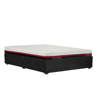Foto 2 | Colchón Restonic Dicasa Roll Base Color Negro Matrimonial + Base Cama