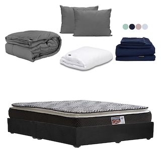 Foto 1 | Colchón Dicasa Omega Base Color Negro King Size+base Cama+almohada 2pack+protector Cloud+sábanas Softy+edredon Homy