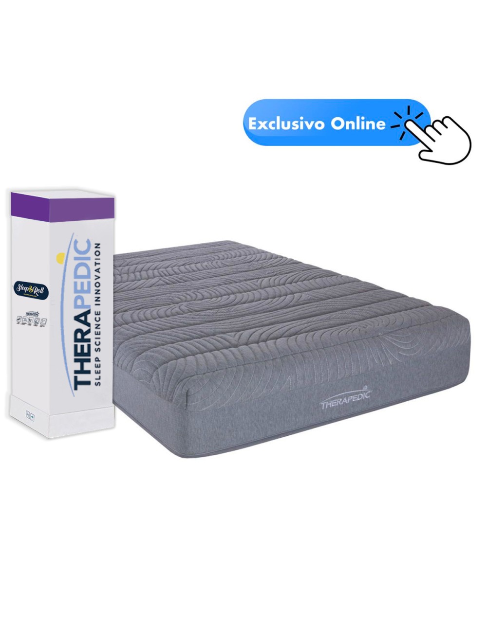 Foto 2 pulgar | Colchón En Caja Therapedic Sleep And Roll Blair Queen Size