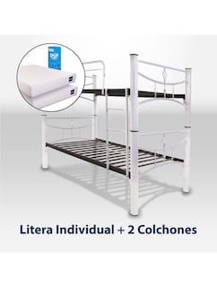 Foto 1 | Litera Toscano + 2 Colchones Dormimundo Montreal En Caja Individual