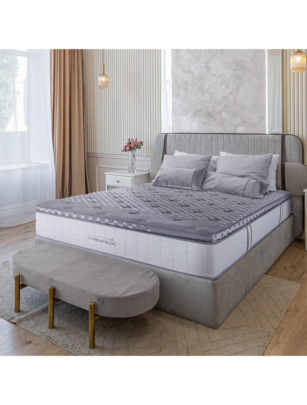 Foto 5 | Colchón En Caja Therapedic Sleep And Roll Trust King Size