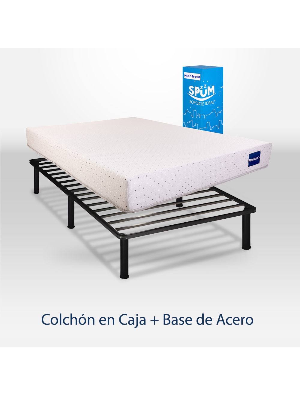Foto 1 | Colchón Dormimundo Montreal En Caja + Cama Plegable Individual