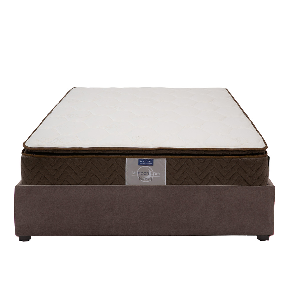 Foto 1 | Colchón Restonic Nautilus Color Café Matrimonial + Base Cama