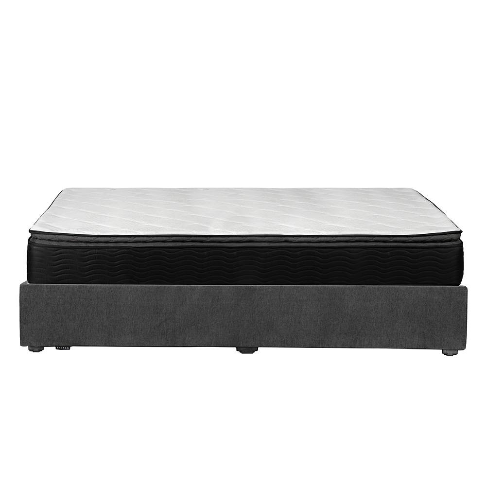 Foto 3 pulgar | Colchón Restonic Legan Color Gris  Matrimonial+base Cama+almohada 2pack+protector Cloud+sabanas Softy+edredon Homy