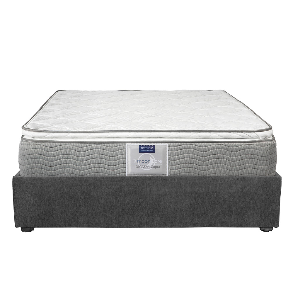 Foto 2 | Colchón Dicasa Cupra Color Gris Carbon Matrimonial+base Cama+almohada 2pack+protector Cloud+sabanas Softy+edredon Homy