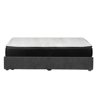 Foto 2 | Colchón Restonic Legan Color Gris Queen Size+base Cama+almohada 2pack+protector Cloud+sabanas Softy+edredon Homy