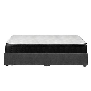 Foto 2 | Colchón Restonic Legan Color Gris King Size+base Cama+almohada 2pack+protector Cloud+sabanas Softy+edredon Homy