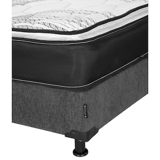 Foto 3 | Colchón Spring Air Premier Color Gris Carbon Matrimonial + Box + Almohada 2pack