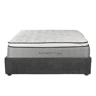 Foto 1 | Colchón Restonic Vail Color Gris Carbon Matrimonial + Base Cama